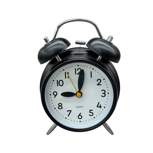 Retro Twin Bell Analog Desk & Alarm Clock