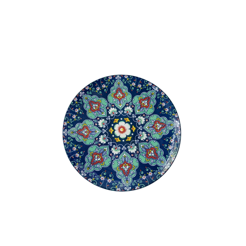 Handcrafted Turkish Iznik Ceramic Plates – Cobalt & Teal Floral Pattern