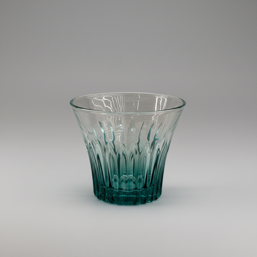 Deep Teal Gradient Vintage Glass Set of 6
