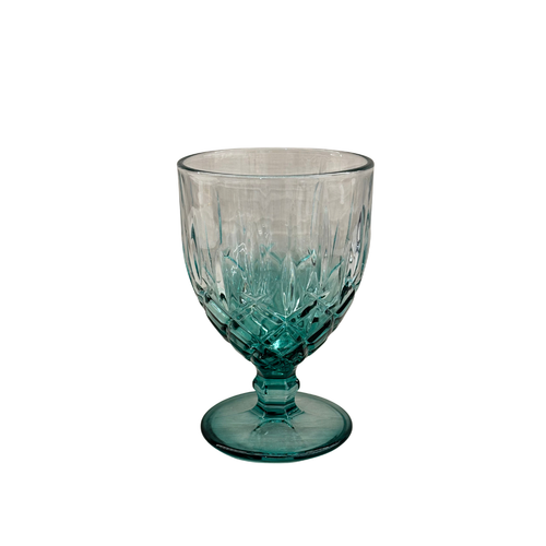 Elegant Ocean Aqua Textured Glass Set of 3