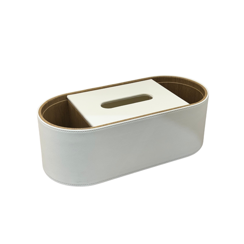 Modern Tissue Box & Multi-Compartment Desk Organizer