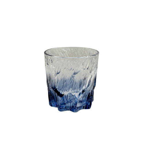 Sapphire Glacier Textured Crystal Glass Set of 6