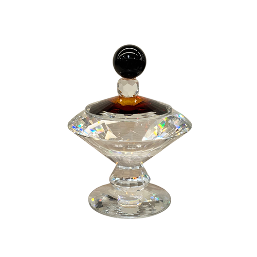 Luxe Diamond-Cut Crystal Candy & Trinket Jar