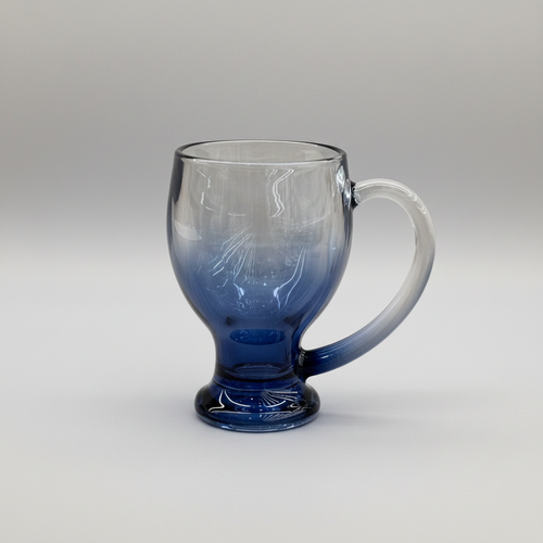 Cobalt Blue Gradient Irish Coffee & Latte Glass Set of 6