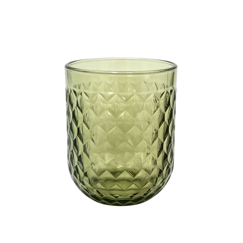 Mint Sage Diamond Cut Glass Set 6 Piece (250 ML)