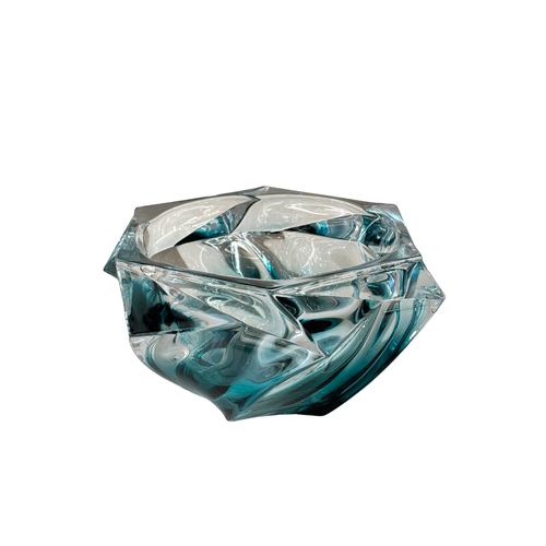 Prism Twisted Crystal Glass Showpiece & Fruit Bowl