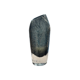 Luxury Smoky Ice-Textured Glass Vase