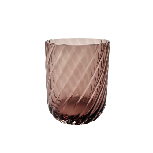 Smoky Rose Swirl Crystal Glass Set of 6 (350 ML)