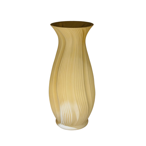 Elegant Ribbed Matte Resin Vase