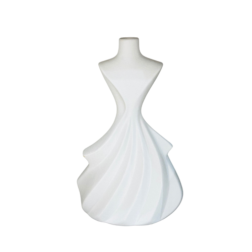 Elegant Ceramic Female Form Gown Vase