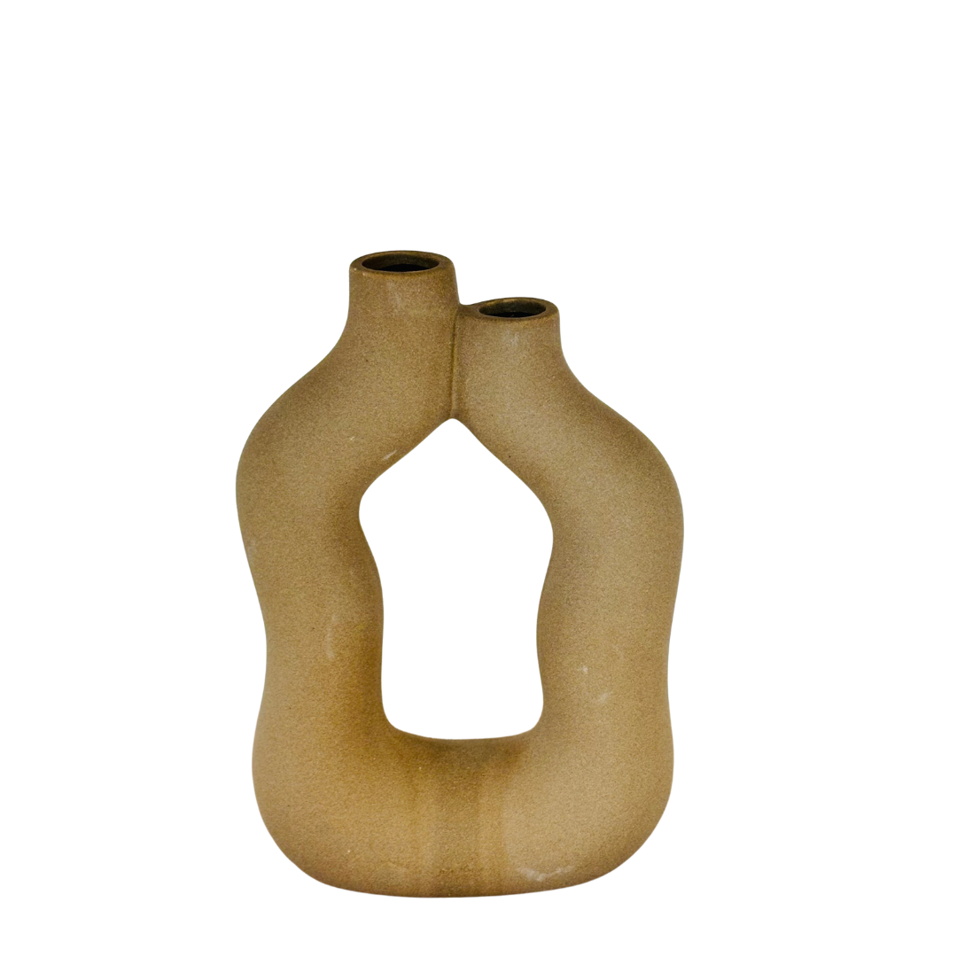Komorebi Dual Spout Organic Ceramic Vase