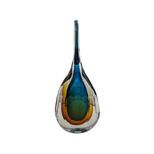 Amber & Sapphire Crystal Art Showpiece