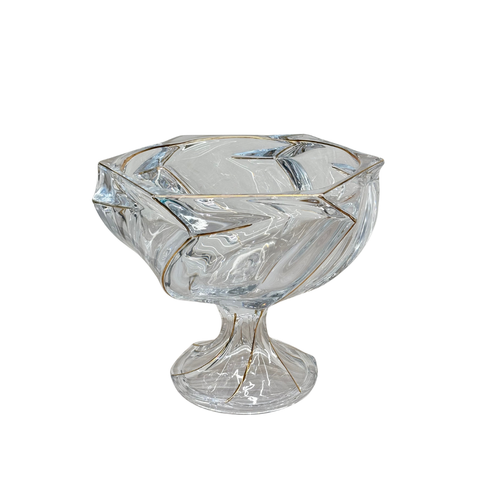 Prism Deep Geometric Urn with Fine Gold Tracing