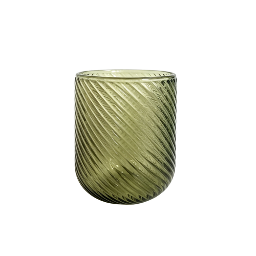 Mint Sage Spiral Swirl Glass Set 6 Piece (250 ML)