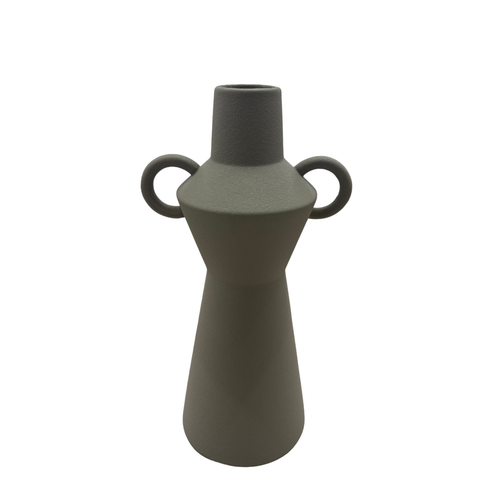 Elegant Matte Charcoal Vase