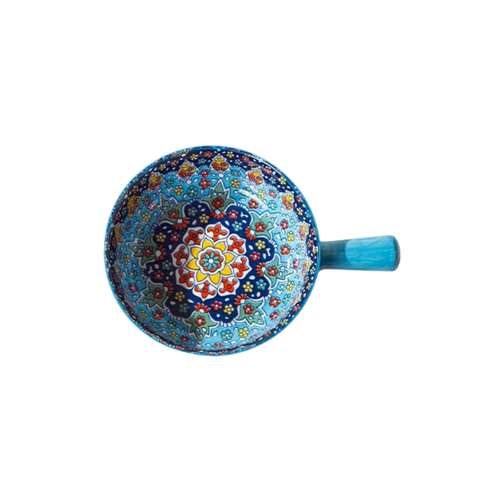 Turkish Ceramic Bowl with Handle
