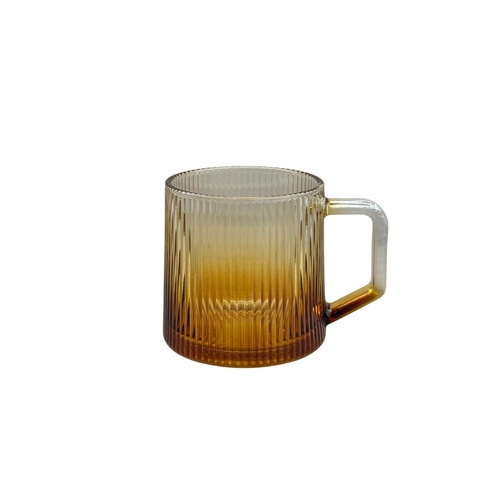 Golden Dusk Ribbed Glass Set of 6