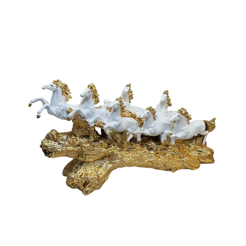 Imperial 7 Galloping Horses Prosperity Sculpture