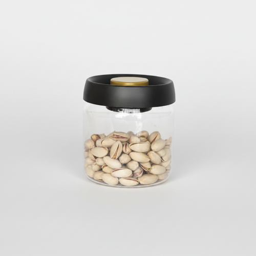 Elegant Glass Storage Jar with Push-Button Airtight Lid