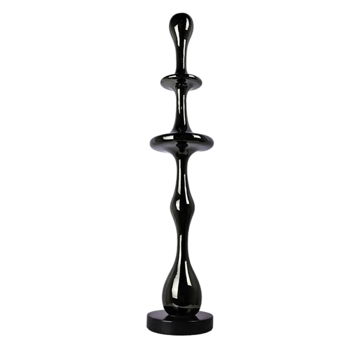 Abstract Black Totem Sculpture