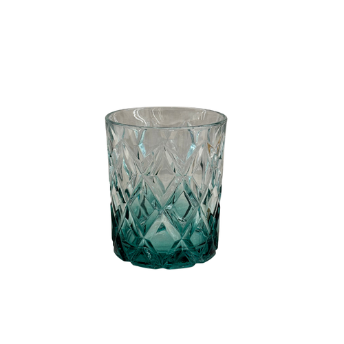 Emerald Diamond-Cut Crystal Glass Set of 6