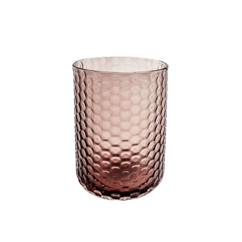 Smoky Rose Honeycomb Glass Set 6 Piece (500 ML)