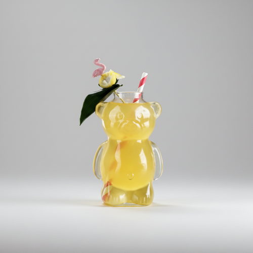 Elegant Sculptured Bear Cocktail Glass