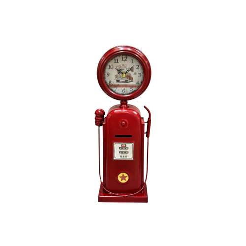 Retro Vintage Gas Pump Table Clock