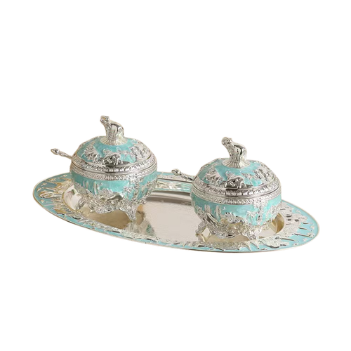 Imperial Elephant Bowl Set with Matching Tray