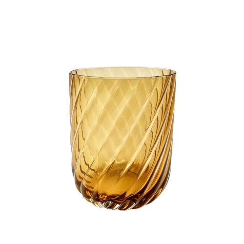 Honey Amber Swirl Crystal Glasses Set of 6 (350 ML)