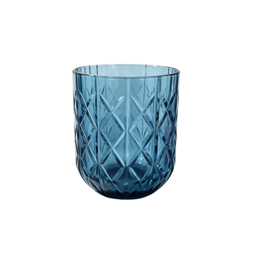 Ocean Blue Diamond Cut Glass Set 6 Piece (350 ML)