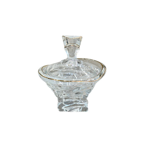 Wave Formed Crystal Sugar & Candy Jar