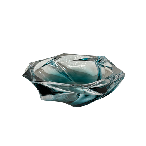 Glacier Amber Tinted Crystal Decorative Bowl