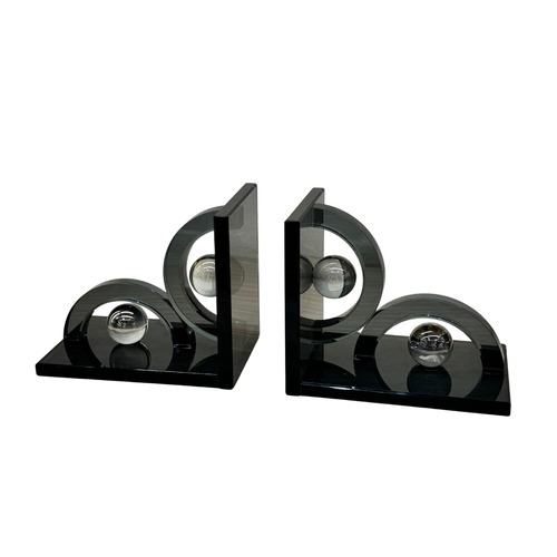 Smoky Arch & Crystal Sphere Bookends
