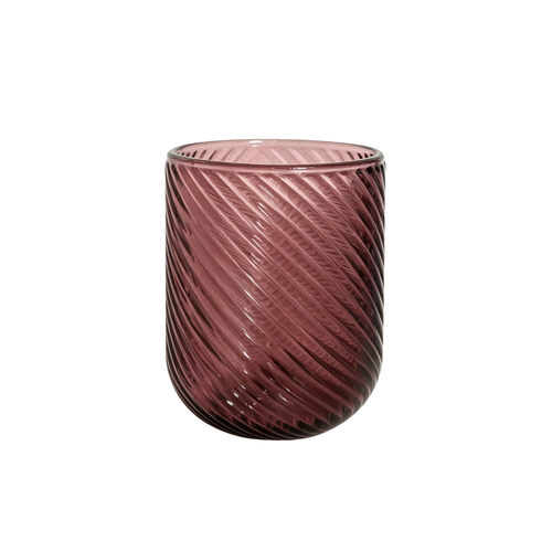 Smoky Rose Spiral Swirl Glass Set 6 Piece (250 ML)