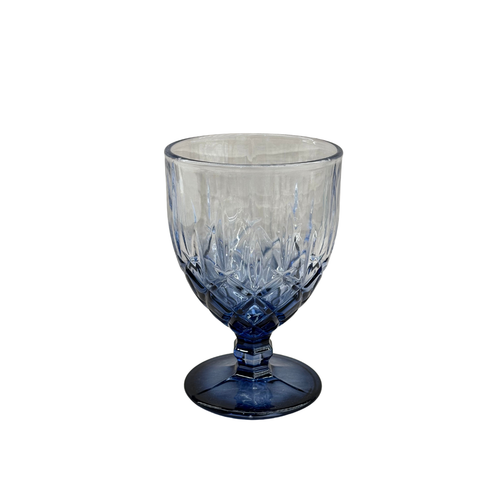 Midnight Blue Textured Glass Set of 3