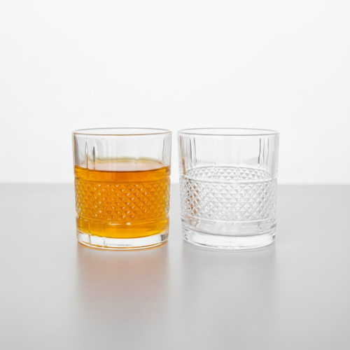 Elegant Textured Rocks Glasses Set of 6
