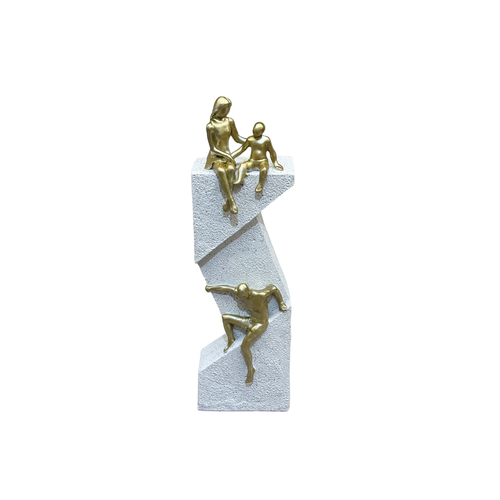 Bond & Balance Gold & Stone Family Sculpture