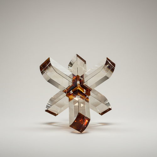 3D Crystal Starburst Decorative Table Sculpture