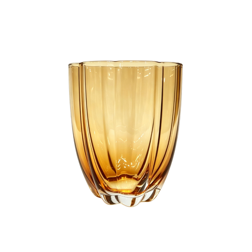 Amber Gold Crystal Glasses Set of 6 (350 ML)