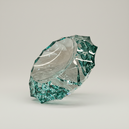 Elegant Aquamarine Diamond Decorative Sculpture