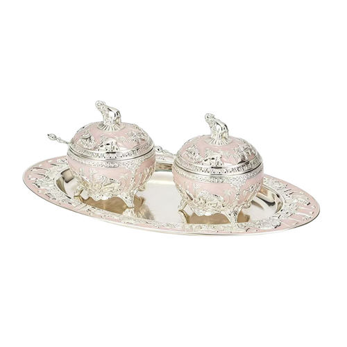 Imperial Elephant Bowl Set with Matching Tray