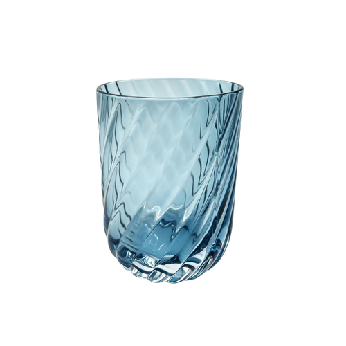 Ocean Blue Swirl Crystal Glasses Set of 6 (350 ML)