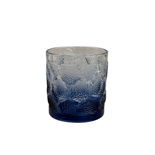 Midnight Blue Ice-Textured Rocks Glass Set of 6