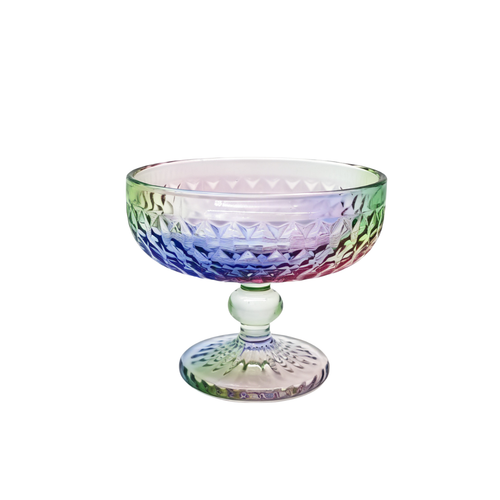 Modernist Iridescent Rainbow Glass Set 6 Piece (220 ML)