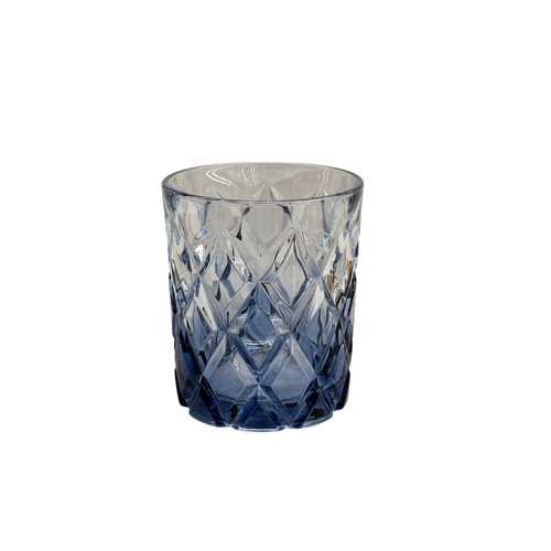 Midnight Diamond Textured Rocks Glass Set of 6