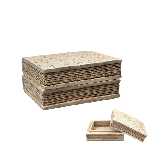 Elegant Stacked Book Keepsake Box Set