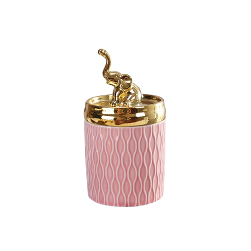 Majestic Elephant Ceramic Storage Canister Jar