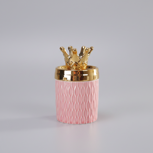 Royal Crown Ceramic Storage Canister Jar
