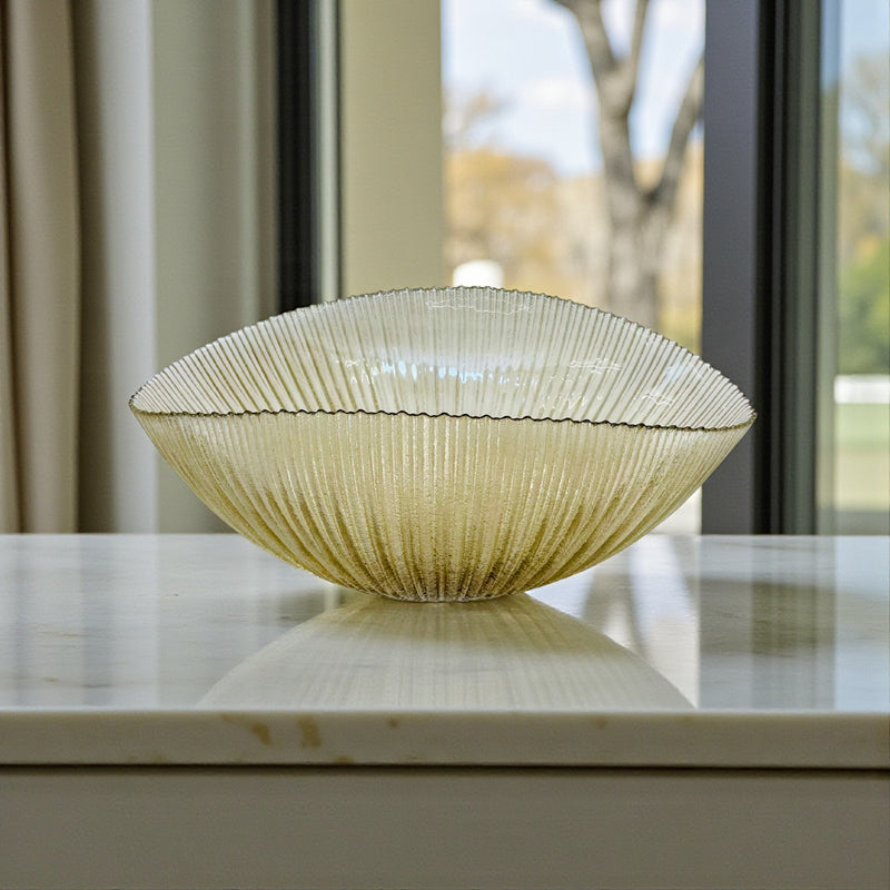 Italian Luxury Ripple Flow Centerpiece Vase